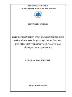 Luận văn Thạc sĩ Kinh tế: Giải pháp hoàn thiện công tác quản trị tri thức nhằm nâng cao kết quả thực hiện công việc tại Công ty cổ phần Tư vấn xây dựng điện 3 (EVNPECC3)