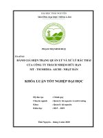 Khóa luận đánh giá hiện trạng quản lý và xử lý rác thải của công ty THNN MT – nhật bản 