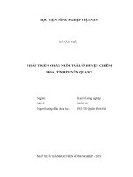 Phát triển chăn nuôi trâu ở huyện chiêm hóa, tỉnh tuyên quang (luận văn thạc sĩ  chuyên ngành kinh tế nông nghiệp)