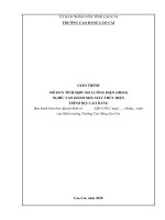 Giáo trình Đo lường điện (Nghề: Vận hành nhà máy thuỷ điện/ CĐ) - Trường CĐ Cộng đồng Lào Cai