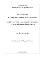 Đề tài nghiên cứu tính toán và phân tích động lực học máy sàng cát kiểu rung 