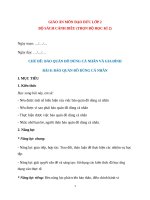 Giáo án môn đạo đức lớp 2, kì 2 bộ sách cánh diều (chất lượng)