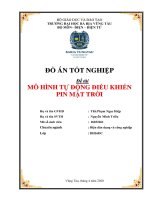 Đồ án mô hình tự động điều khiển pin mặt trời 