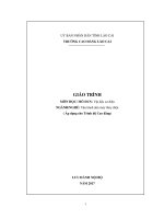 Giáo trình Vật liệu cơ điện (Nghề: Vận hành nhà máy thủy điện) - Trường CĐ Cộng đồng Lào Cai