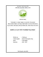 Khóa luận tốt nghiệp Đại học: Tìm hiểu và thực hiện các bước ứng dụng công nghệ thông tin FMRS cập nhật diễn biến tài nguyên rừng tại xã Hóa Thượng, huyện Đồng Hỷ, tỉnh Thái