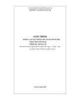 Giáo trình Lắp đặt đường ống ngầm tráng PPR (Nghề: Điện dân dụng) - Trường CĐ Cộng đồng Lào Cai