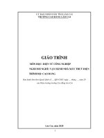 Giáo trình Điện tử công nghiệp (Nghề: Vận hành nhà máy thuỷ điện) - Trường CĐ Lào Cai