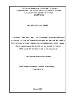 Dạy từ vựng trong các bài đọc hiểu cho học sinh lớp 10 ở trường thpt thanh hà 