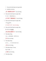 Đáp án môn tiếng trung 3 Ehou Đại học mở