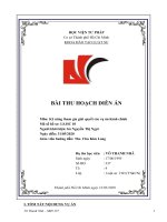 BÀI THU HOẠCH DIỄN ÁN - vụ án hành chính bà Nguyễn Thị Ngợi