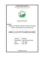 Khóa luận tốt nghiệp Đại học: Nghiên cứu tri thức bản địa sử dụng cây thuốc tại xã Y Tý, huyện Bát Xát, tỉnh Lào Cai