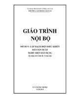 Giáo trình Lắp mạch điện điều khiển máy sản xuất (Nghề: Điện dân dụng) - Trường CĐ Cộng đồng Lào Cai