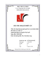 BÀI THU HOẠCH DIỄN ÁN hồ sơ hành chính bà Nguyễn Thị Tuyết