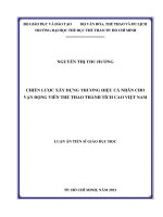 Luận văn Thạc sĩ Giáo dục học: Chiến lược xây dựng Thương hiệu cá nhân cho vận động viên thể thao thành tích cao của Việt Nam