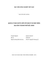Quản lý nhà nước đối với nhà ở xã hội trên địa bàn thành phố bắc ninh ( luận văn thạc sĩ  chuyên ngành quản lý kinh tế) 