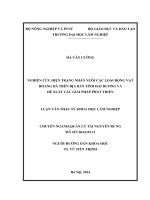 Luận văn Thạc sĩ Khoa học Lâm nghiệp: Nghiên cứu hiện trạng nhân nuôi các loài động vật hoang dã trên địa bàn tỉnh Hải Dương và đề xuất các giải pháp phát triển