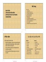 Bài giảng Nhập môn công nghệ phần mềm (Introduction to software engineering): Chương 1 - Nguyễn Nhất Hải