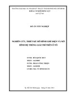 Nghiên cứu,thiết kế mô hình ghế điện và mô hình hệ thống giải trí trên ô tô 