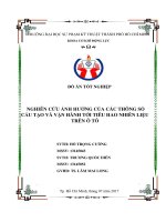 Nghiên cứu ảnh hưởng của các thông số cấu tạo và vận hành ảnh hưởng tới kinh tế nhiên liệu của ô tô 
