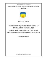 Nghiên cứu bộ nghịch lưu tăng áp ba pha ghép tầng đa bậc = study the three phase cascaded multilevel switched boost inverter  
