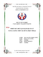 Thiết kế chế tạo mạch quản lý năng lượng trên xe dùng điện thoại 