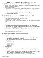 Câu hỏi ôn tập Vi Sinh cuối kỳ