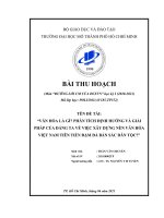 BÀI THU HOẠCH MÔN ĐƯỜNG LỐI CM CỦA ĐCSVN -TRẦN VĂN CHUYỂN  MSSV 211810002TP