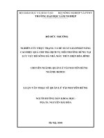 Luận văn Thạc sĩ Quản lý tài nguyên rừng: Nghiên cứu thực trạng và đề xuất giải pháp nâng cao hiệu quả chi trả dịch vụ môi trường rừng tại lưu vực hồ Sông Đà nhà máy thủy điện Hòa Bình