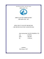 Đóng góp của nguyễn thị thu huệ cho truyện ngắn việt nam đương đại  