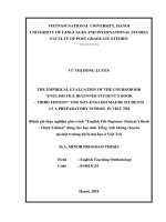 The empirical evaluation of the coursebook english file beginner student’s book third edition for non english major students at a preparatory school in viet tri 