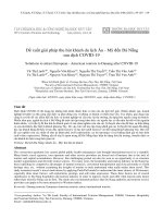 Đề xuất giải pháp thu hút khách du lịch Âu - Mỹ đến Đà Nẵng sau dịch COVID-19