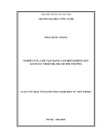 Nghiên cứu chế tạo mạng cảm biến không dây giám sát nhiệt độ độ ẩm môi trường 