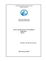 Bài tập kế toán tài chính 1  