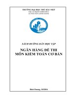 Ngân hàng đề thi trắc nghiệm môn kiểm toán cơ bản  