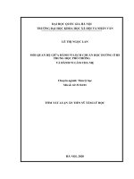 Mối quan hệ giữa hành vi lệch chuẩn học đường ở học sinh Trung học phổ thông và hành vi làm cha mẹ