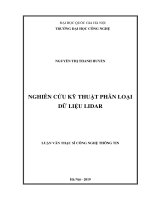 Nghiên cứu kỹ thuật phân loại dữ liệu LiDAR 