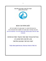 Đánh giá thực trạng việc học ngoại ngữ hai của sinh viên chuyên anh trường đại học thủ dầu một  