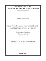 Thích ứng với tái hòa nhập cộng đồng của người chấp hành xong án phạt tù