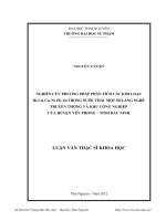 Luận văn Thạc sĩ Hoá học: Nghiên cứu phương pháp phân tích các kim loại: Bi , Cd, Cu, Ni, Pb, Zn trong nước thải một số làng nghề truyền thống và khu công nghiệp của huyện Yên