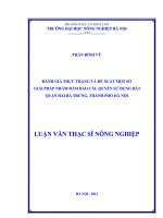 Luận văn thạc sĩ đánh giá thực trạng và đề xuất một số giải pháp nhằm đảm bảo quyền sử dụng đất quận hai bà trưng thành phố hà nội 
