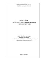 Giáo trình Hệ thống thiết bị phụ trong nhà máy thủy điện (Nghề: Vận hành thủy điện) - Trường Cao Đẳng Lào Cai