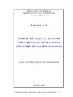Luận văn thạc sĩ đánh giá chất lượng đào tạo ngành công nghệ may của trường cao đẳng công nghiệp dệt may thời trang hà nội 