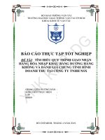 Tìm hiểu quy trình giao nhận hàng hóa nhập khẩu bằng đường hàng không và đánh giá chung tình hình doanh thu tại công ty TNHH NSX 