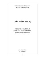 Giáo trình Máy biến áp (Nghề: Vận hành thủy điện) - Trường Cao Đẳng Lào Cai