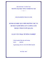 Luận văn thạc sĩ đánh giá hiệu quả môi trường 2 dự án kè bảo vệ bờ sông lô và sông gâm thuộc tỉnh tuyên quang 