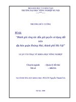 Luận văn thạc sĩ đánh giá công tác đấu giá quyền sử dụng đất trên địa bàn quận hoàng mai thành phố hà nội 