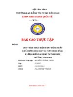 Quy trình thực hiện hoạt động xuất khẩu hàng hóa nguyên container bằng đường biển tại công ty TNHH MTV trương phú vinh 