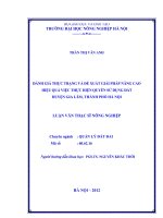 Luận văn thạc sĩ đánh giá thực trạng và đề xuất giải pháp nâng cao hiệu quả việc thực hiện quyền sử dụng đất huyện gia lâm thành phố hà nôi 