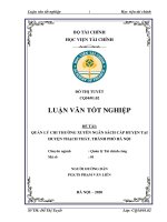 Quản lý chi thường xuyên ngân sách nhà nước cho đầu tư xây dựng cơ bản ở thành phố uông bí, tỉnh quảng ninh  luận văn tốt nghiệp  chuyên ngành quản lý tài chính công 
