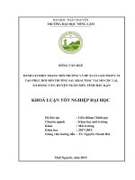 Khoá luận đánh giá hiện trạng môi trường và đề xuất giải pháp cải tạo phục hồi môi trường sau khai thác tại mỏ cốc lải, xã bằng vân, huyện ngân sơn, tỉnh bắc kạn 